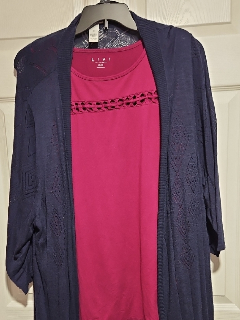Livi Active Burgundy Sleeveless Tank with Crochet Trim